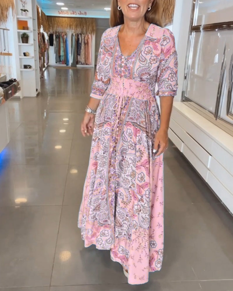 Louisa | V-neck summer holiday dress