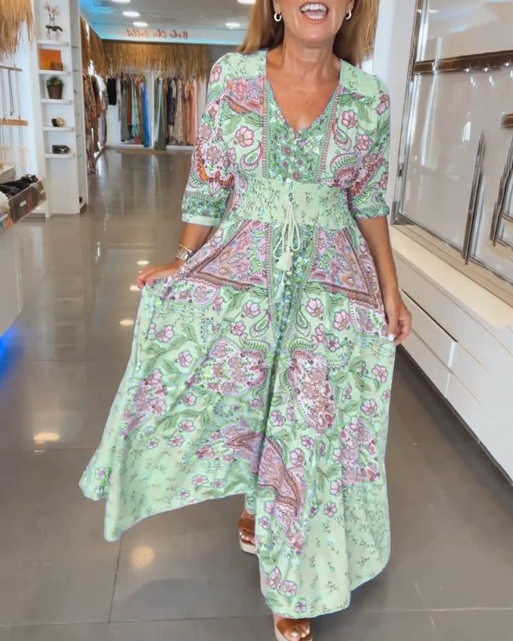 Louisa | V-neck summer holiday dress