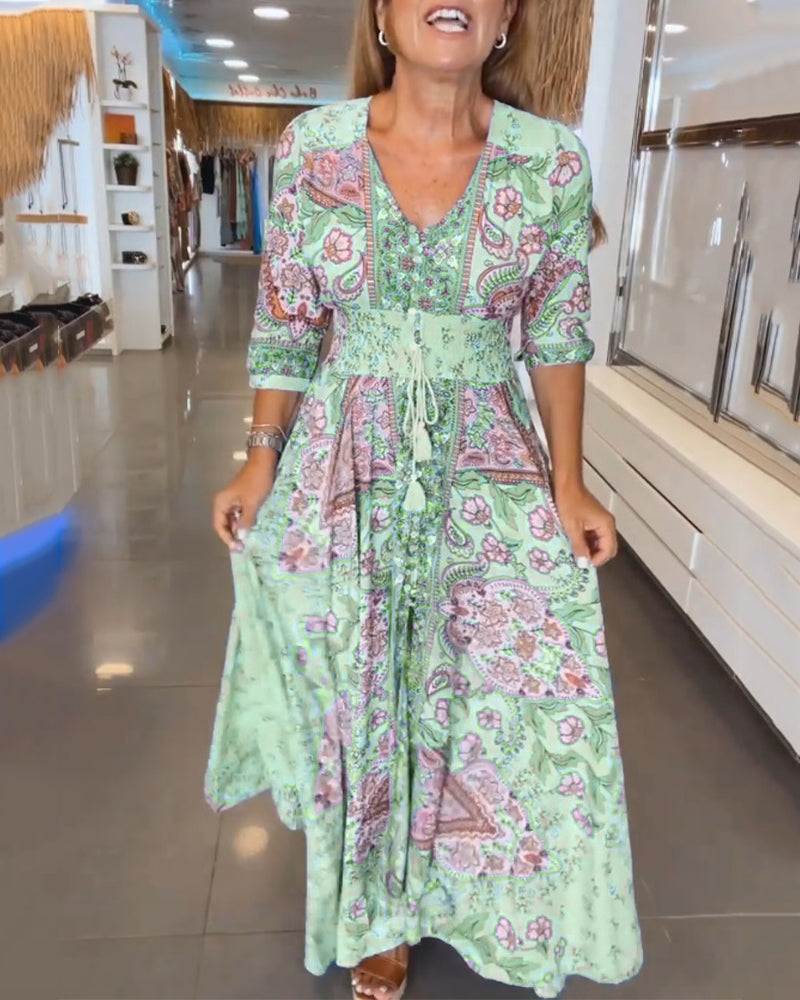 Louisa | V-neck summer holiday dress