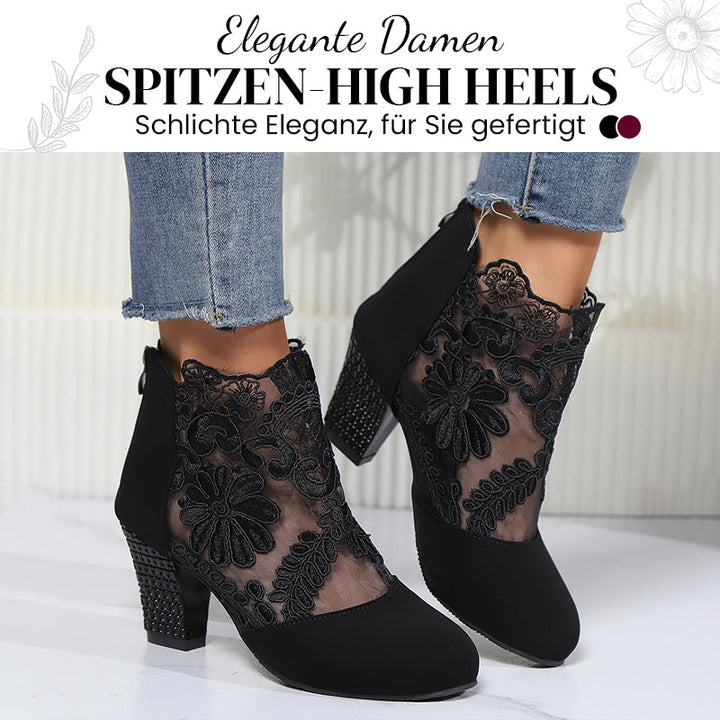 Women's high heels with elegant lace for summer
