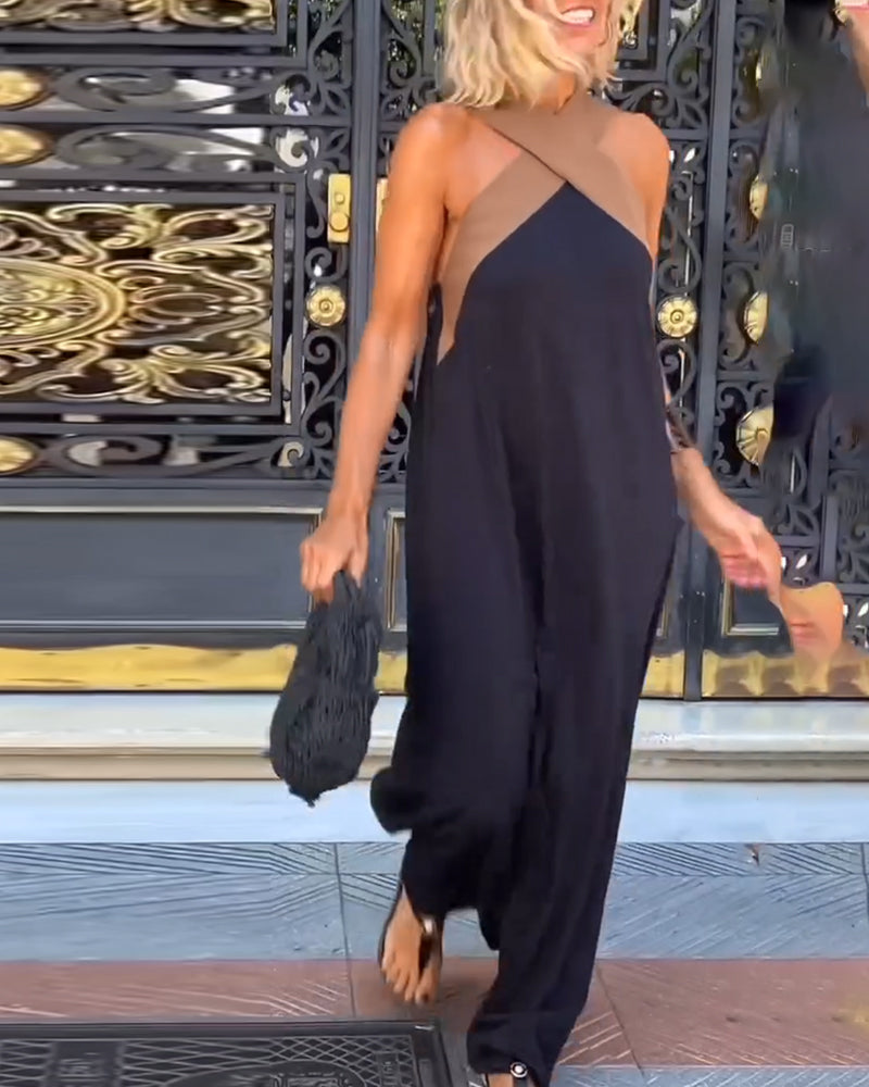 Stella Luxe – Long, cross-strap elegance dress