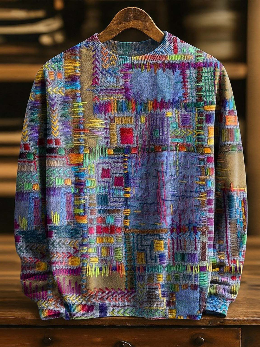 Marrakech Patchwork Knit — Pullover Sweater