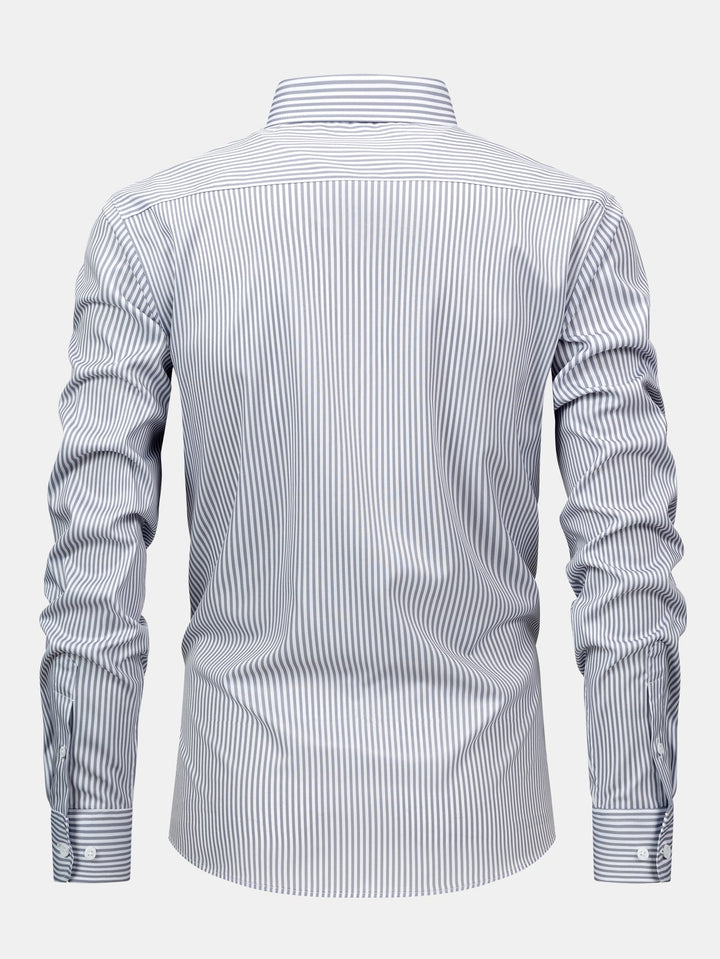 Long Sleeve Stripe Button Up Shirt