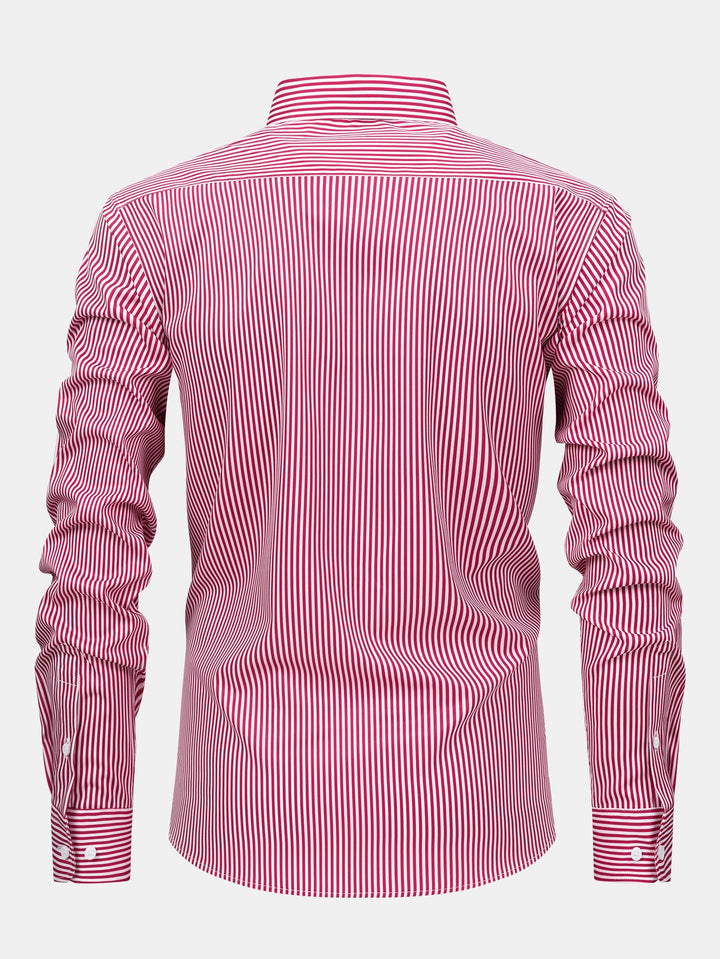 Long Sleeve Stripe Button Up Shirt