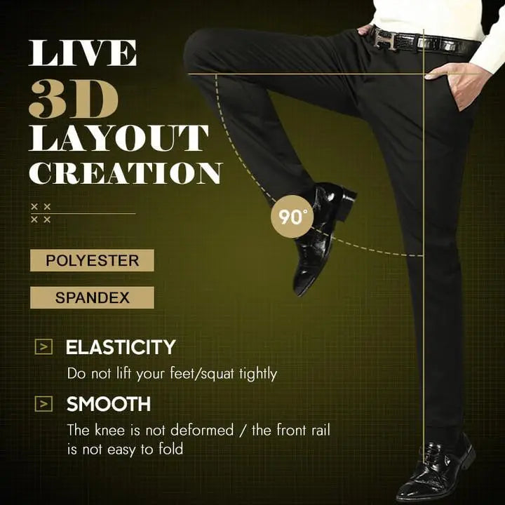Lorens- Classic men's trousers with good elasticity