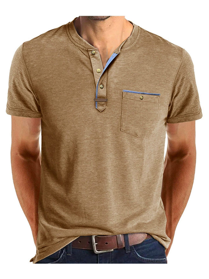 Classic Short-Sleeve Henley T-Shirt — Men's Everyday Essential