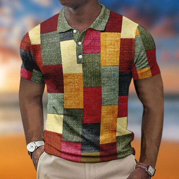 Flavio | Checked polo shirt for men