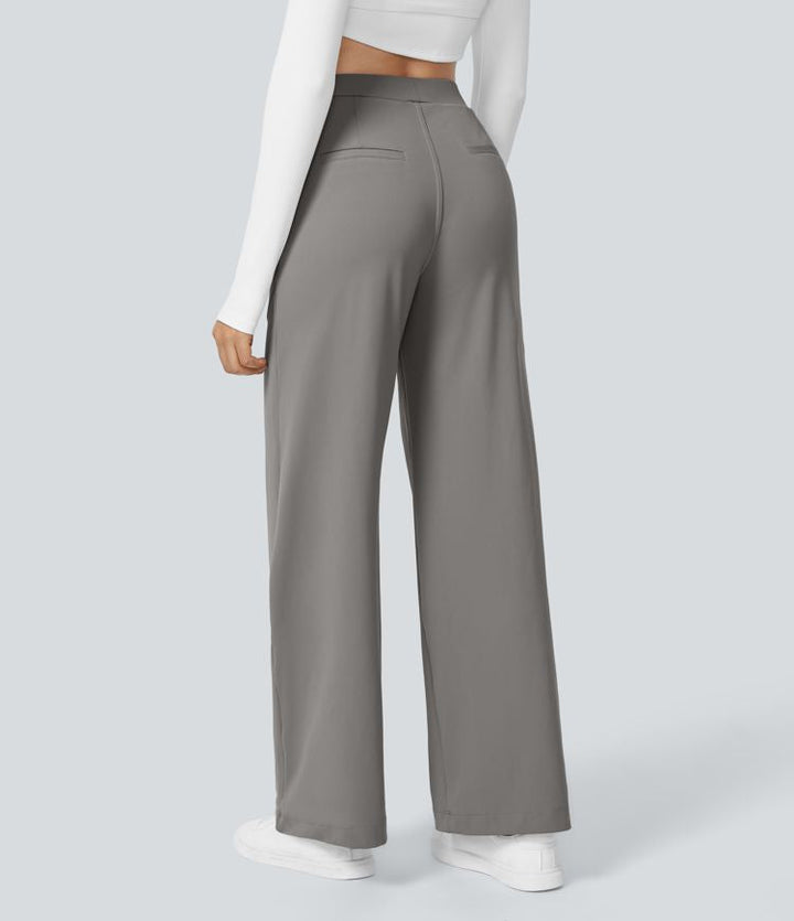 Bianca Linea – Pleated stretch fabric trousers with style &amp; freedom of movement