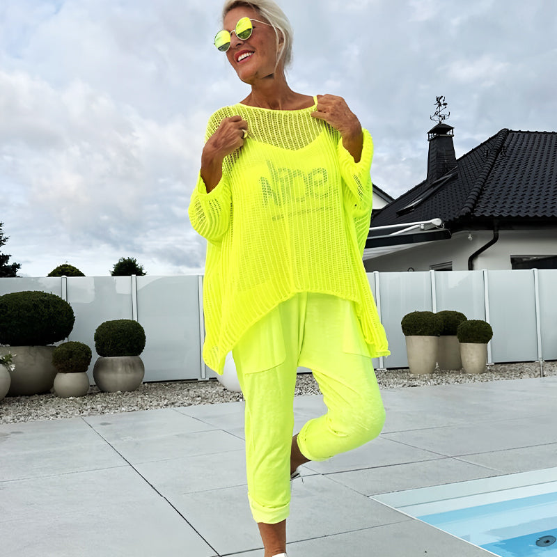 🌸Aloa women's letter print jumpsuit + hollow smock leisure suit