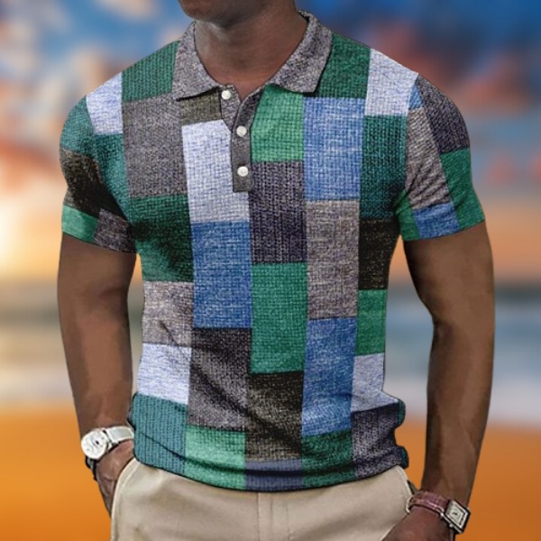 Flavio | Checked polo shirt for men