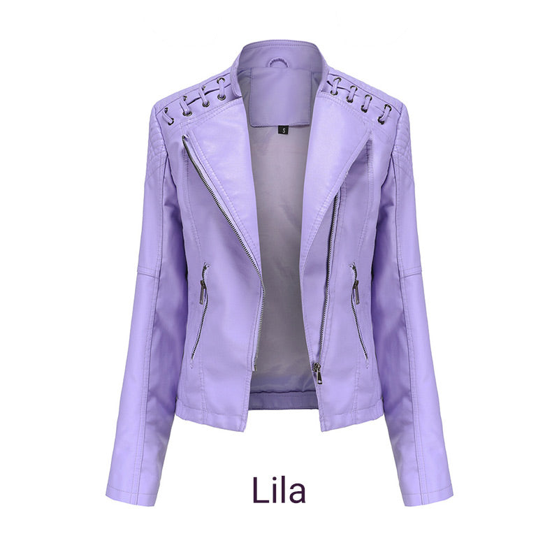 💜 LEJ – Colourful leather jacket for more character in everyday life