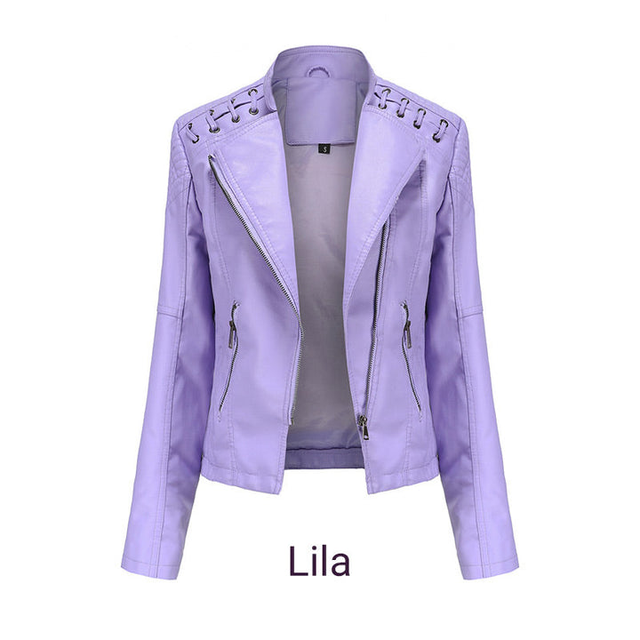 💜 LEJ – Colourful leather jacket for more character in everyday life