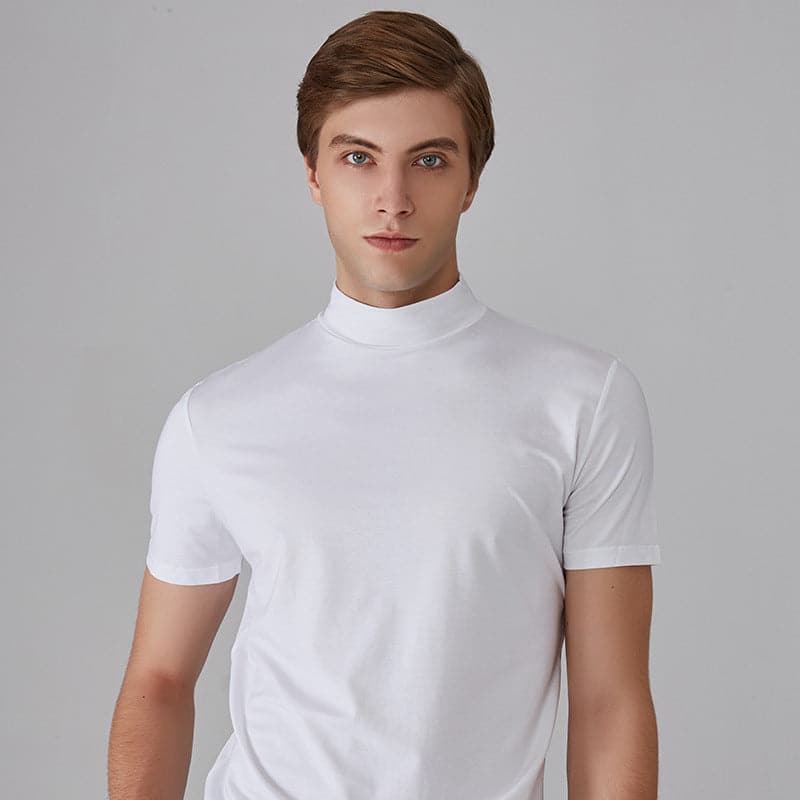 Lorenz - Men's high-neck slim-fit T-shirt