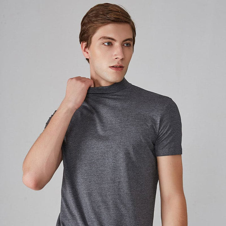 Lorenz - Men's high-neck slim-fit T-shirt