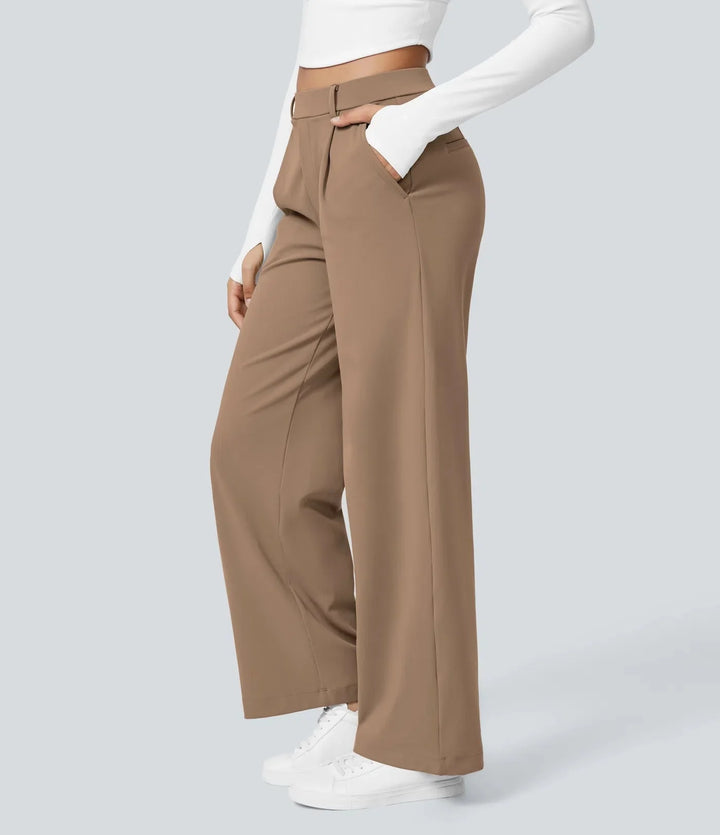 Bianca Linea – Pleated stretch fabric trousers with style &amp; freedom of movement