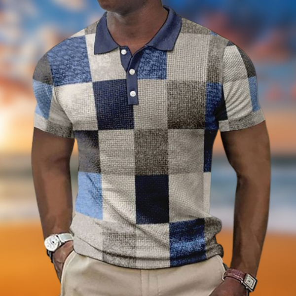 Flavio | Checked polo shirt for men