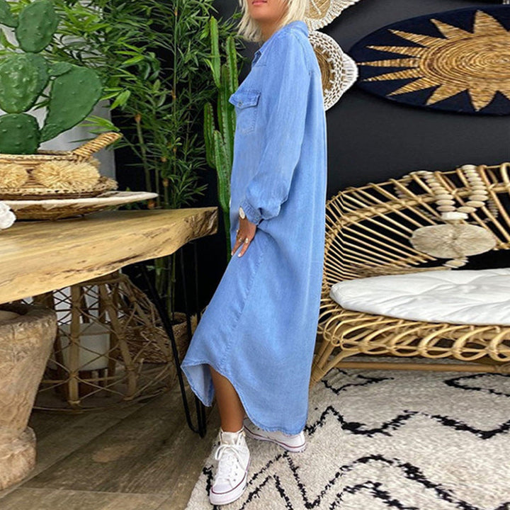 Lilla | Comfortable denim shirt dress