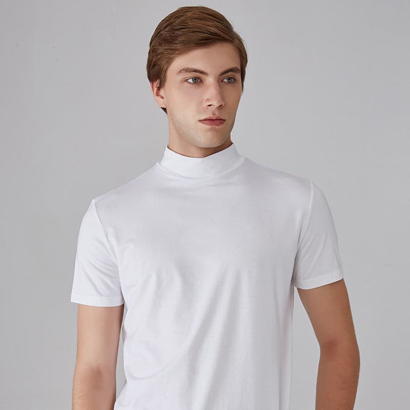 Lorenz - Men's high-neck slim-fit T-shirt
