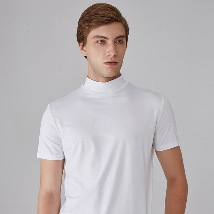 Lorenz - Men's high-neck slim-fit T-shirt