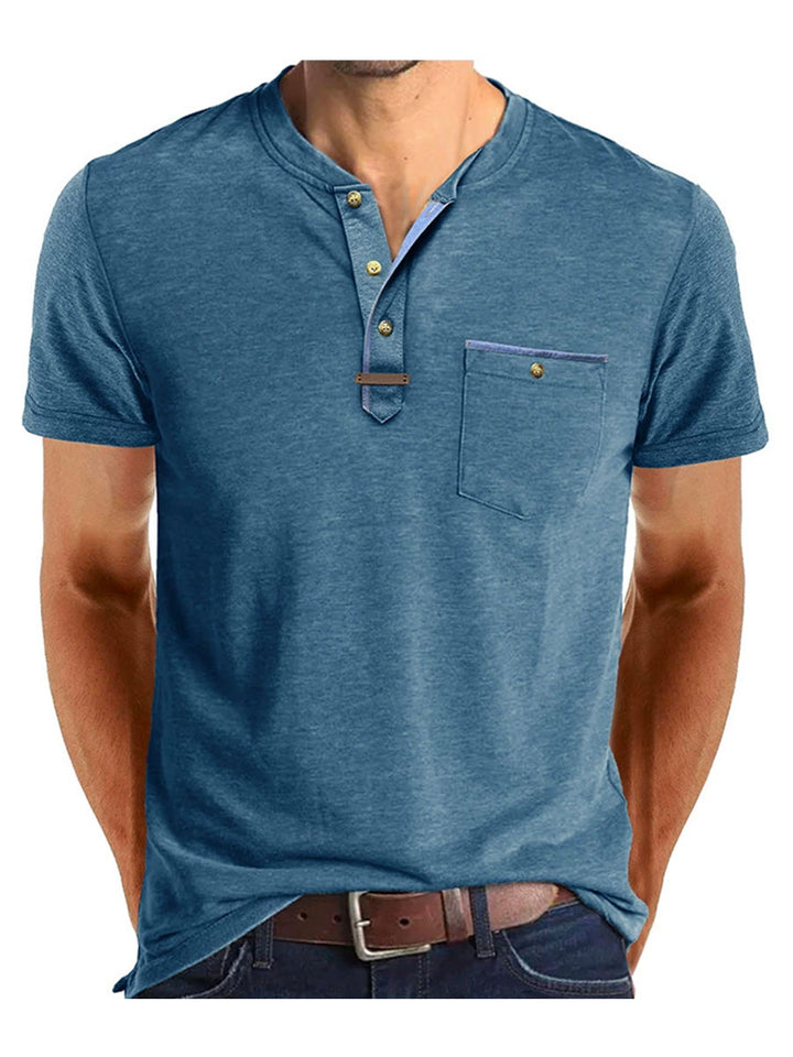 Classic Short-Sleeve Henley T-Shirt — Men's Everyday Essential