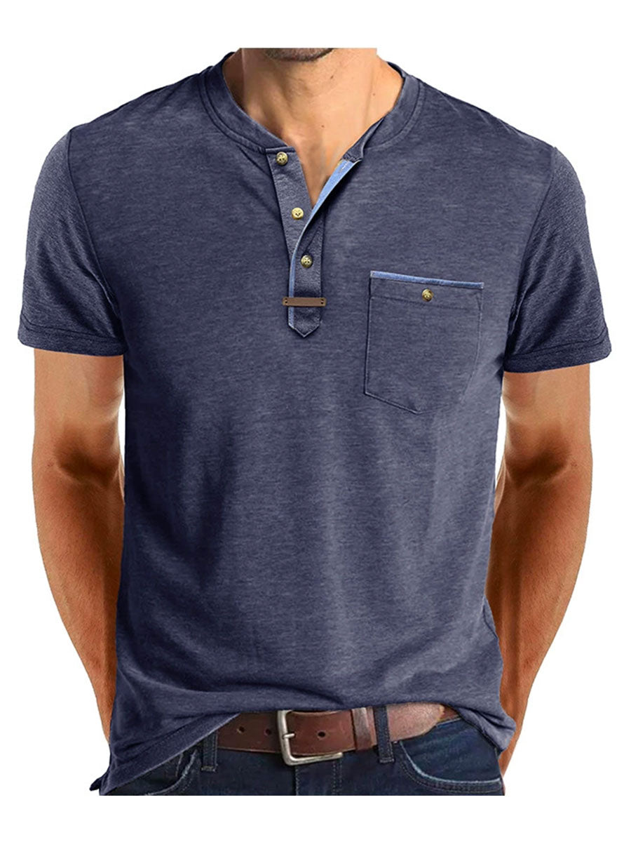 Classic Short-Sleeve Henley T-Shirt — Men's Everyday Essential