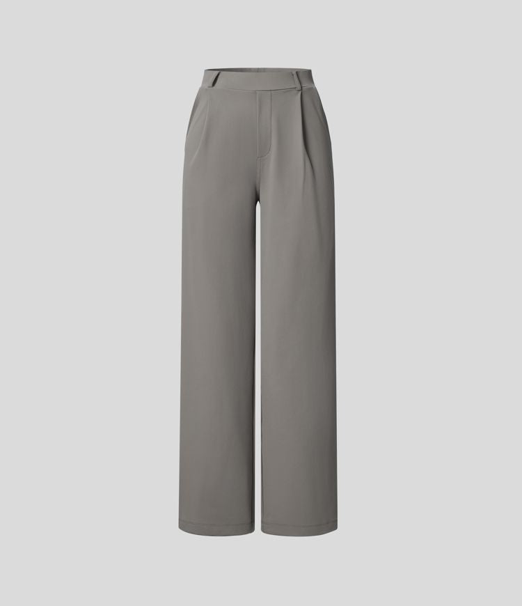 Bianca Linea – Pleated stretch fabric trousers with style &amp; freedom of movement