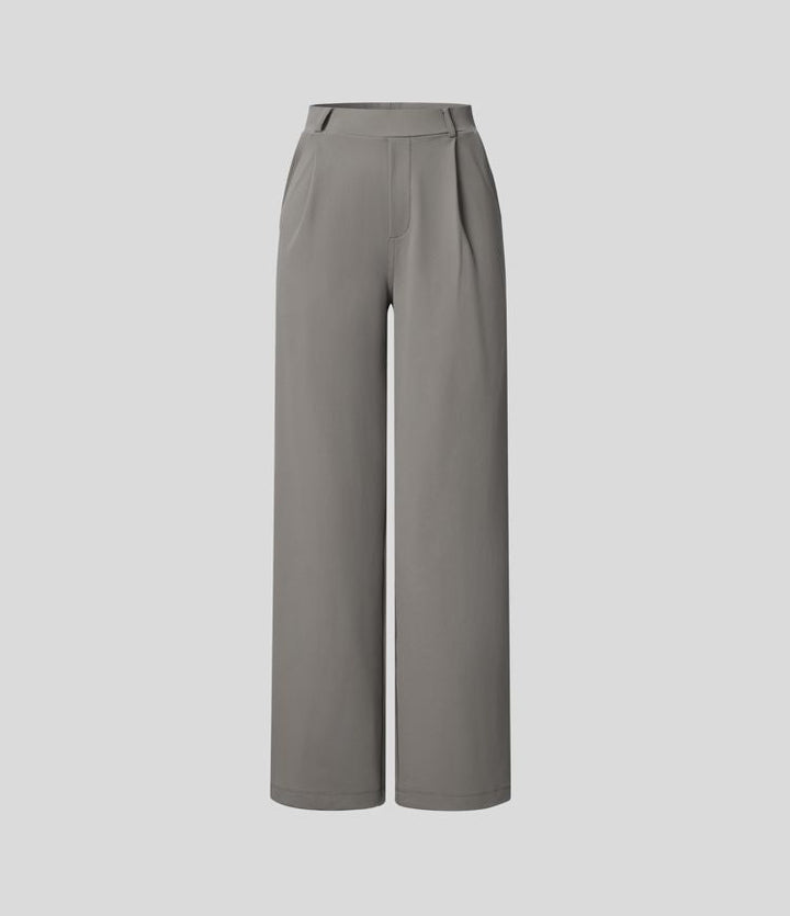 Bianca Linea – Pleated stretch fabric trousers with style &amp; freedom of movement
