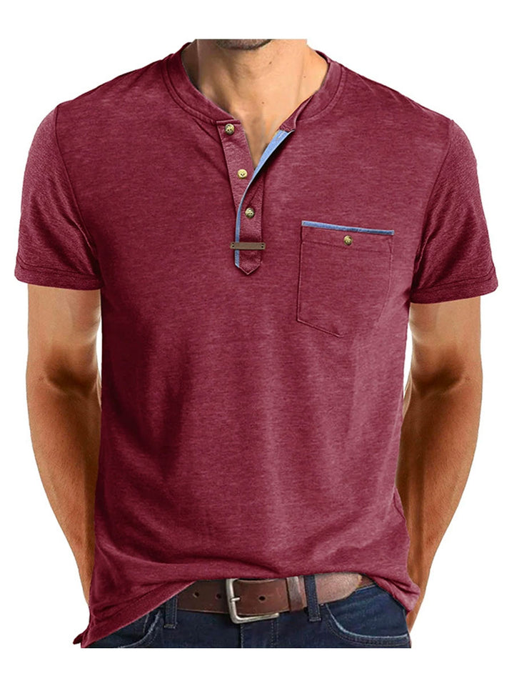 Classic Short-Sleeve Henley T-Shirt — Men's Everyday Essential