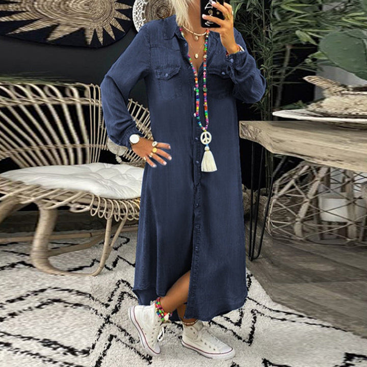 Lilla | Comfortable denim shirt dress