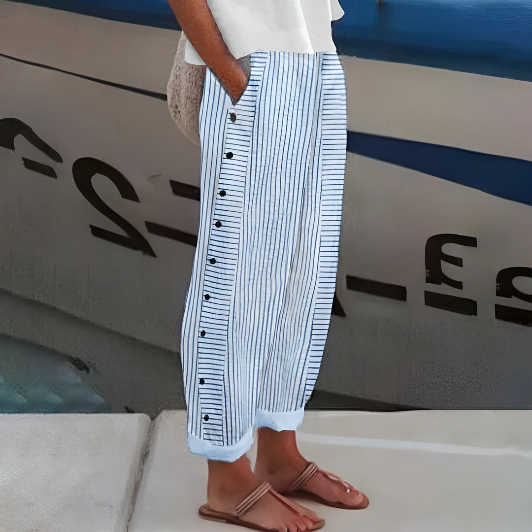 Arvina Lightweight Summer Trousers — Wide-Leg Pull-On