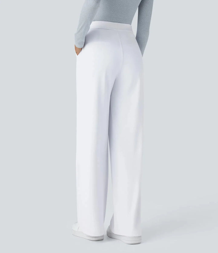 Bianca Linea – Pleated stretch fabric trousers with style &amp; freedom of movement