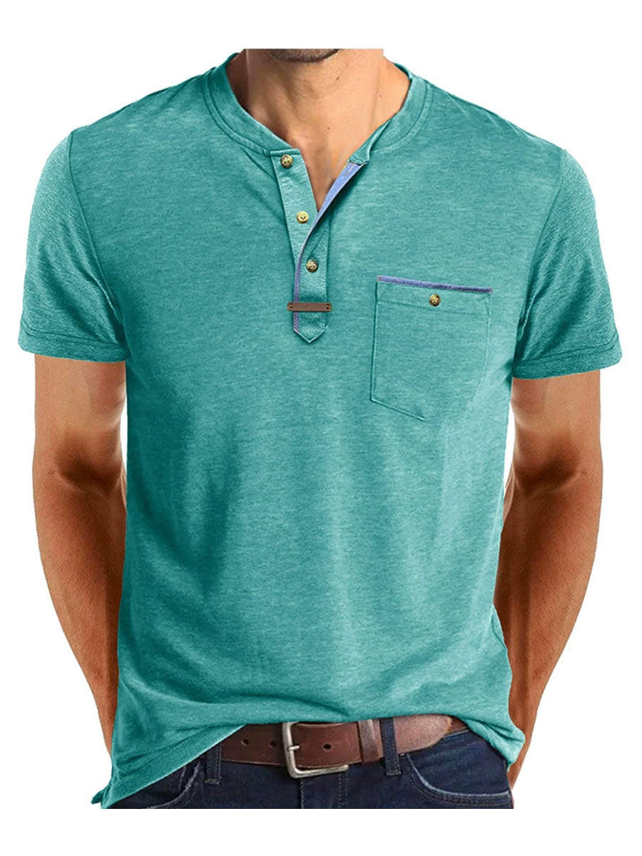 Classic Short-Sleeve Henley T-Shirt — Men's Everyday Essential