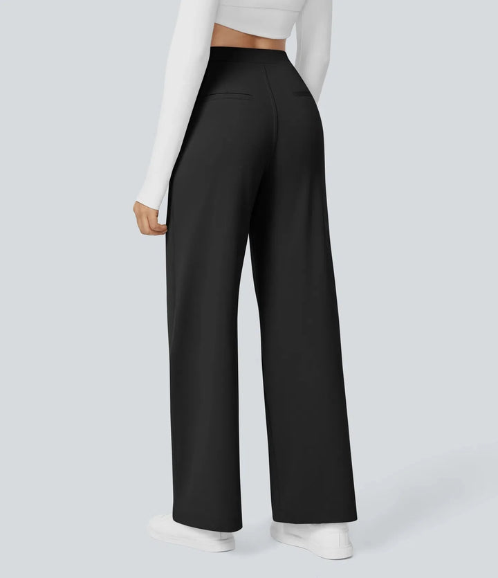 Bianca Linea – Pleated stretch fabric trousers with style &amp; freedom of movement