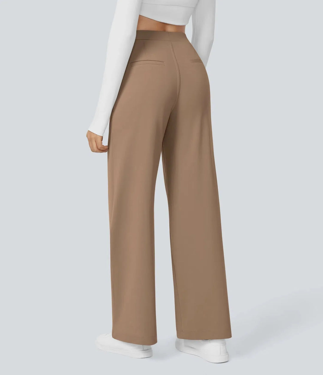 Bianca Linea – Pleated stretch fabric trousers with style &amp; freedom of movement