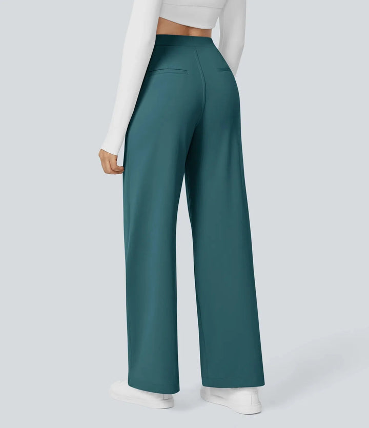 Bianca Linea – Pleated stretch fabric trousers with style &amp; freedom of movement
