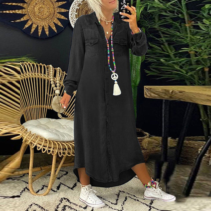 Lilla | Comfortable denim shirt dress