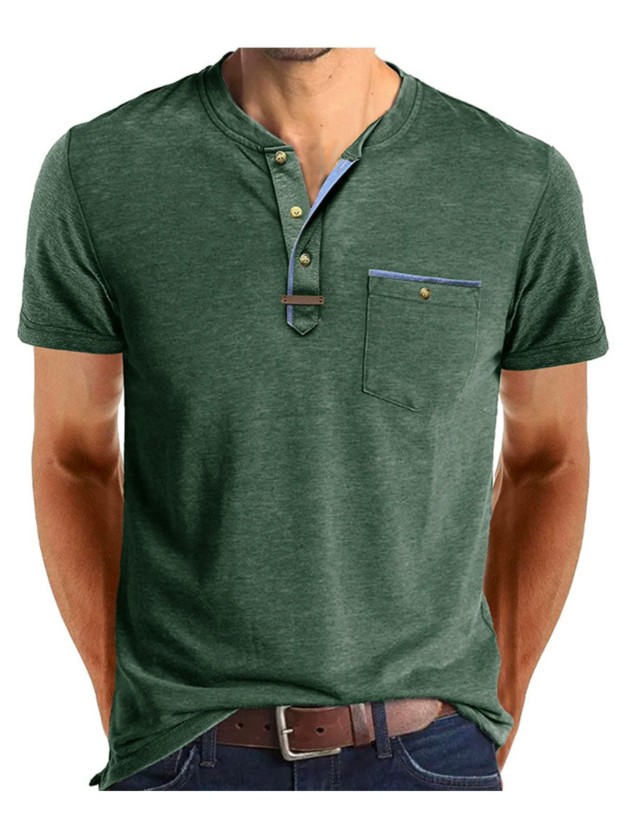 Classic Short-Sleeve Henley T-Shirt — Men's Everyday Essential