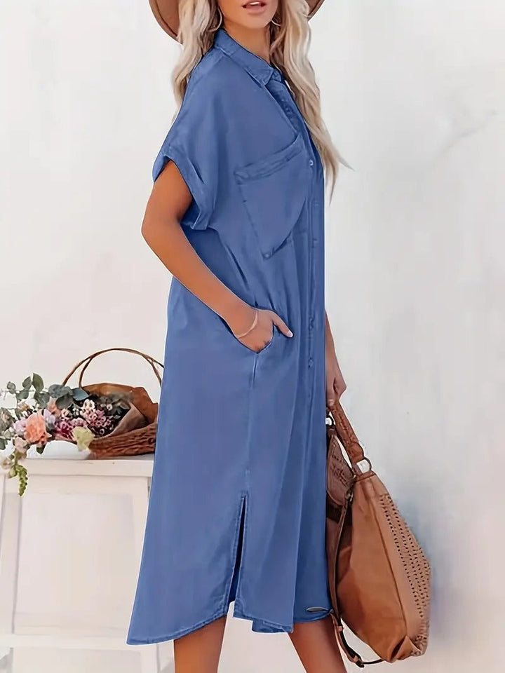 Nina | Shirt dress with fixed pockets