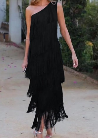 Beatrice | Elegant dress with tassels