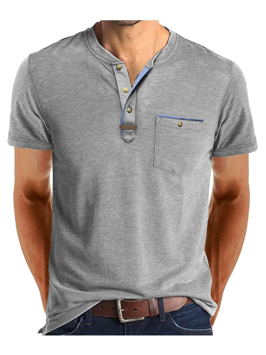 Classic Short-Sleeve Henley T-Shirt — Men's Everyday Essential