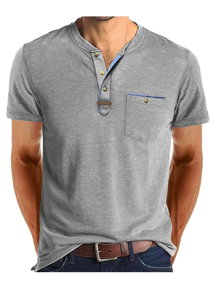 Classic Short-Sleeve Henley T-Shirt — Men's Everyday Essential