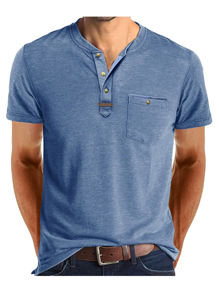 Classic Short-Sleeve Henley T-Shirt — Men's Everyday Essential