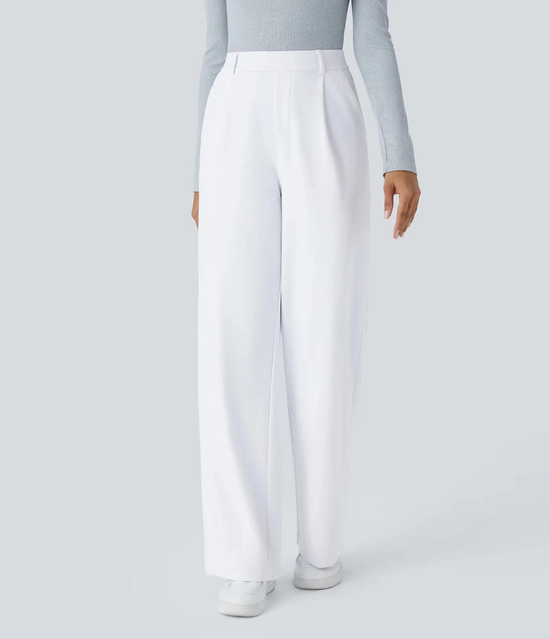 Bianca Linea – Pleated stretch fabric trousers with style &amp; freedom of movement