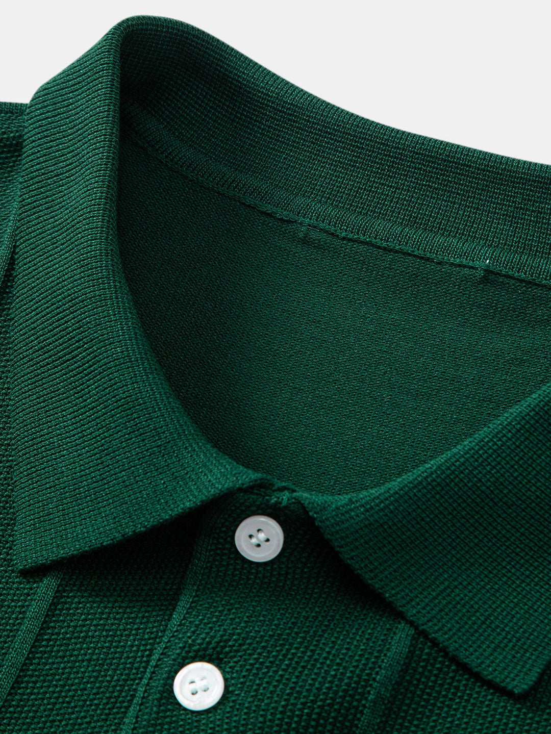 Stripe Jacquard Knit Polo Shirt & Straight Leg Ribbed Pants