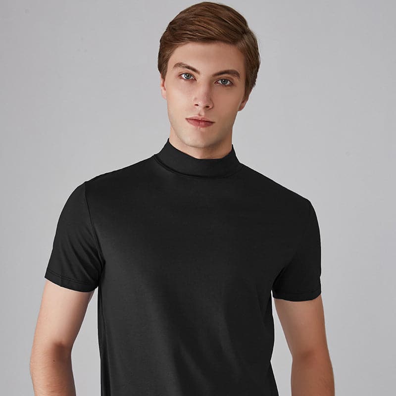 Lorenz - Men's high-neck slim-fit T-shirt