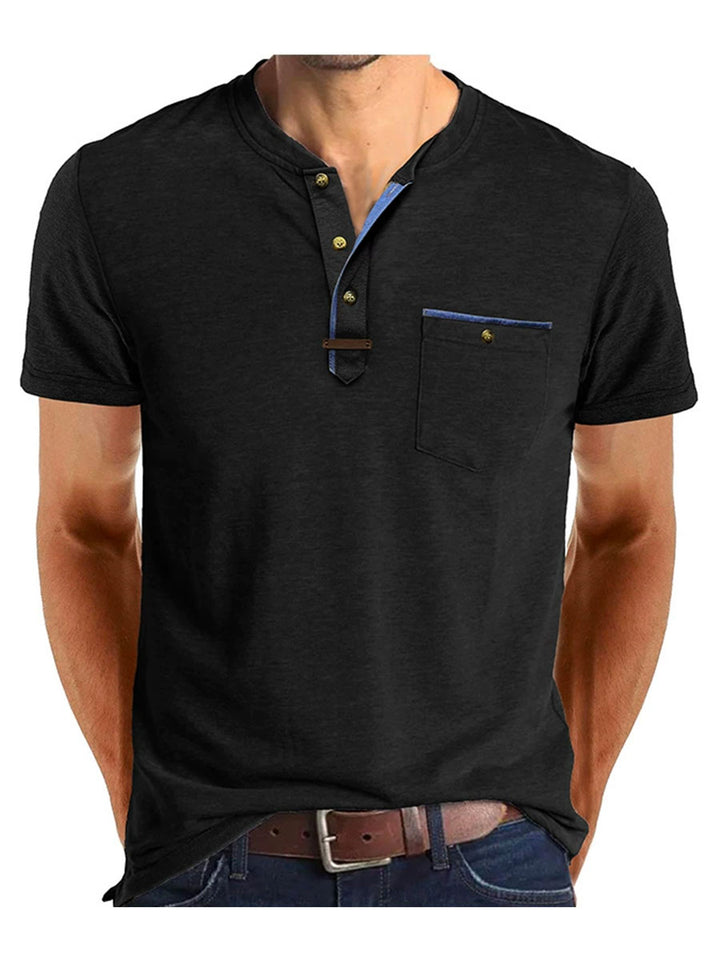Classic Short-Sleeve Henley T-Shirt — Men's Everyday Essential