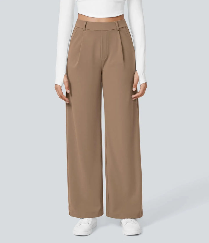 Bianca Linea – Pleated stretch fabric trousers with style &amp; freedom of movement