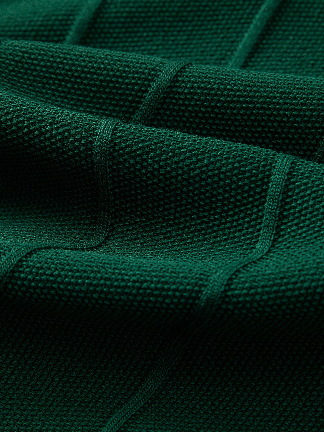 Stripe Jacquard Knit Polo Shirt & Straight Leg Ribbed Pants