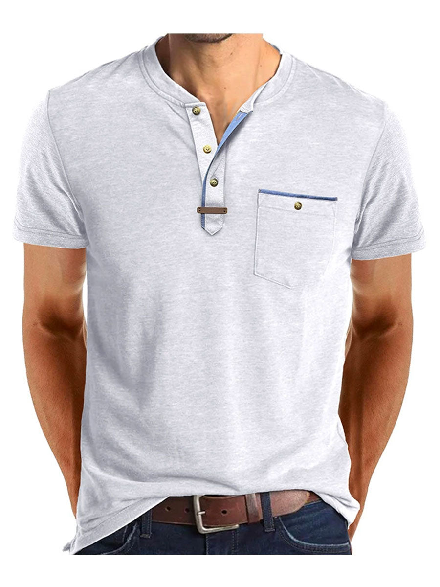 Classic Short-Sleeve Henley T-Shirt — Men's Everyday Essential