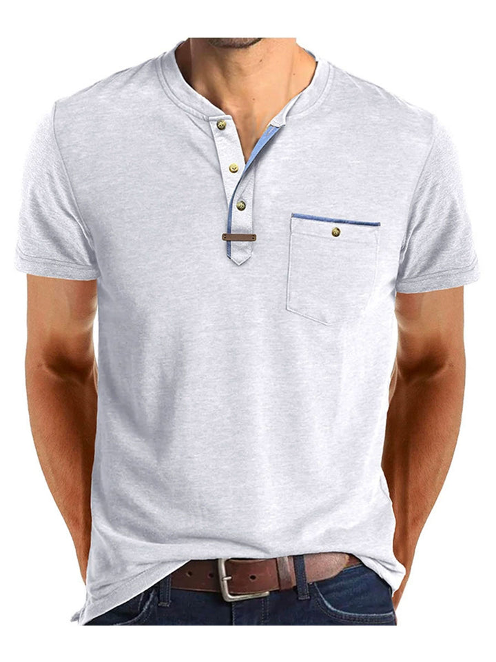 Classic Short-Sleeve Henley T-Shirt — Men's Everyday Essential